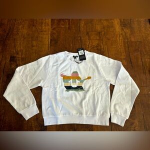 NWT | True Religion Striped Buddha Sweatshirt